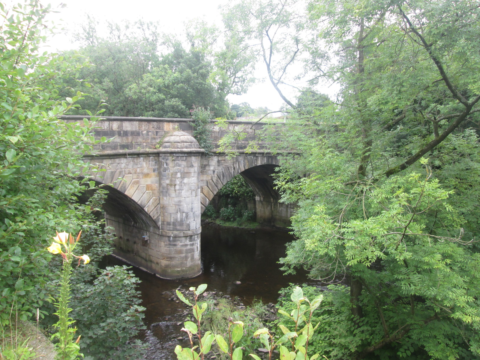 Compstall Bridge spanning the River Etherow